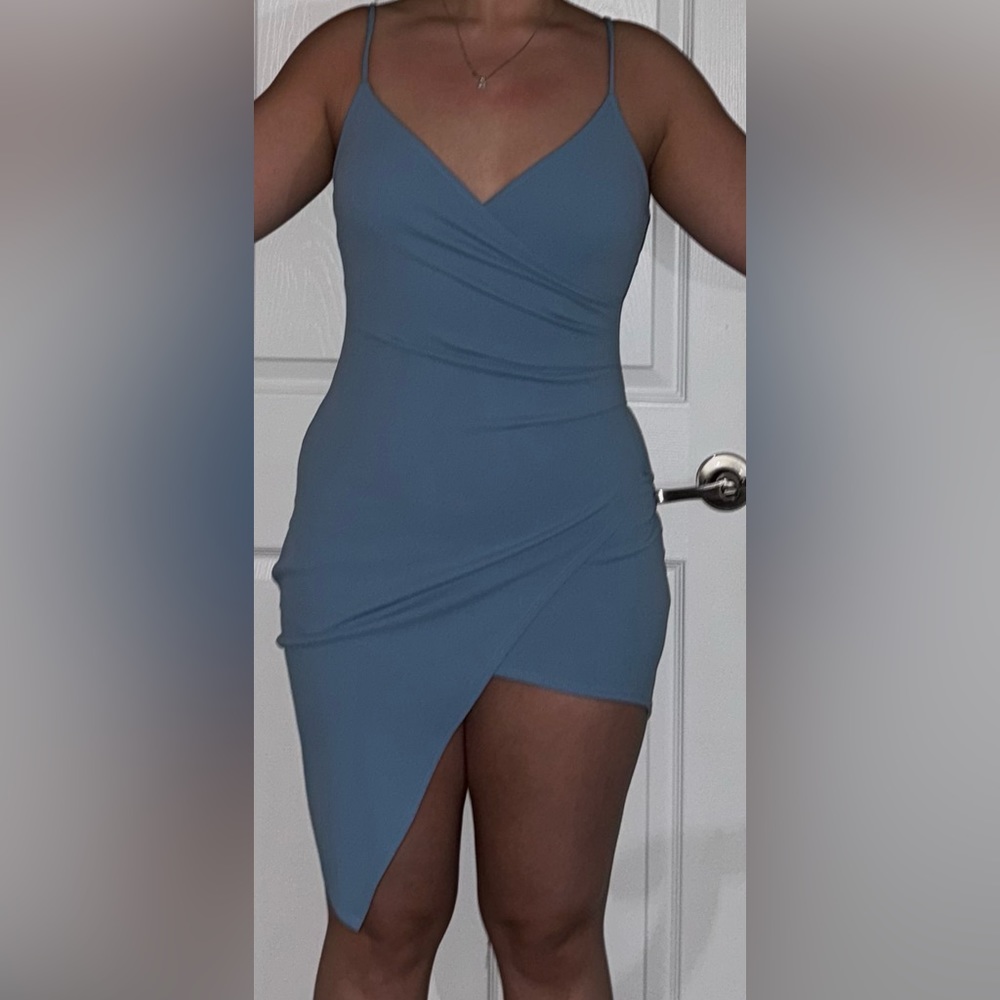 Windsor Light Blue Mini Dress